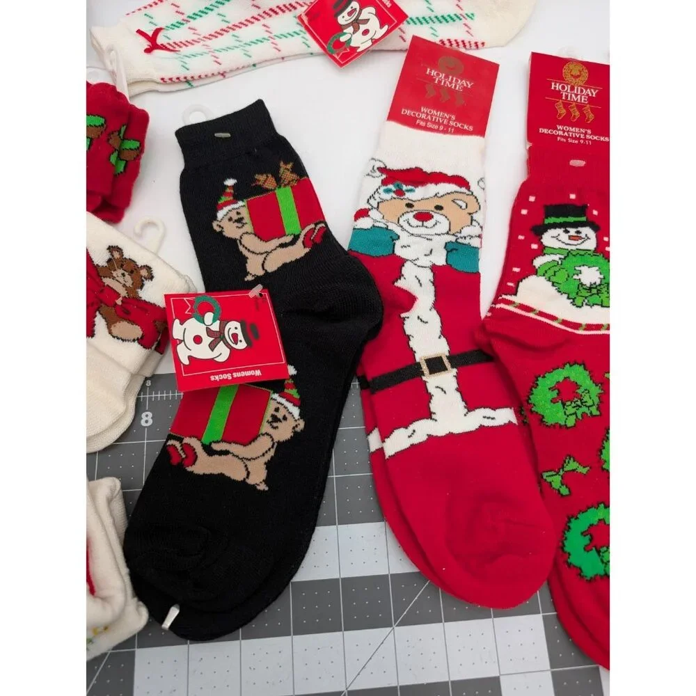 Walmart Target Womens Christmas Socks Lot‎ Vintage